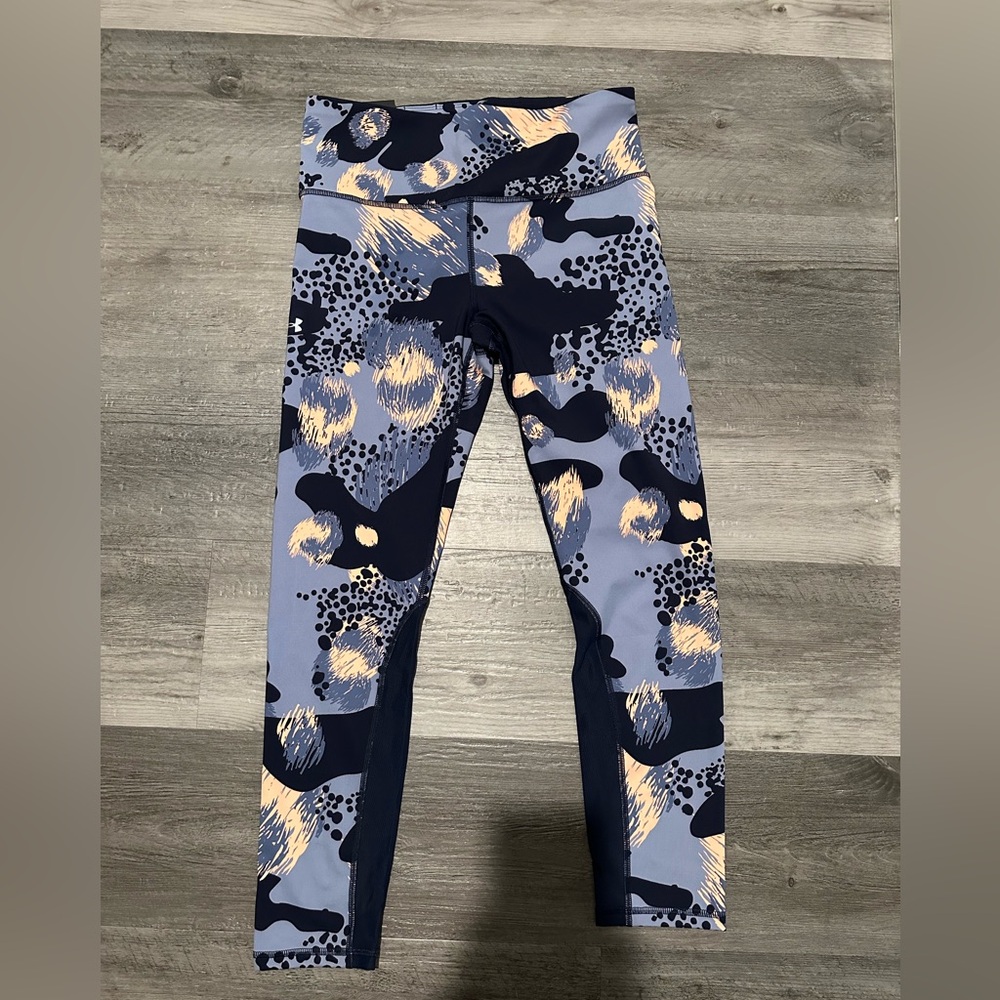 Under Armour Breathelux Print Ankle Mineral Blue-Midnight Navy Leggings Ankle